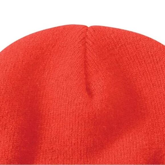 Red Carhartt Tonal Patch Beanie Hat NEW - Picture 2 of 3